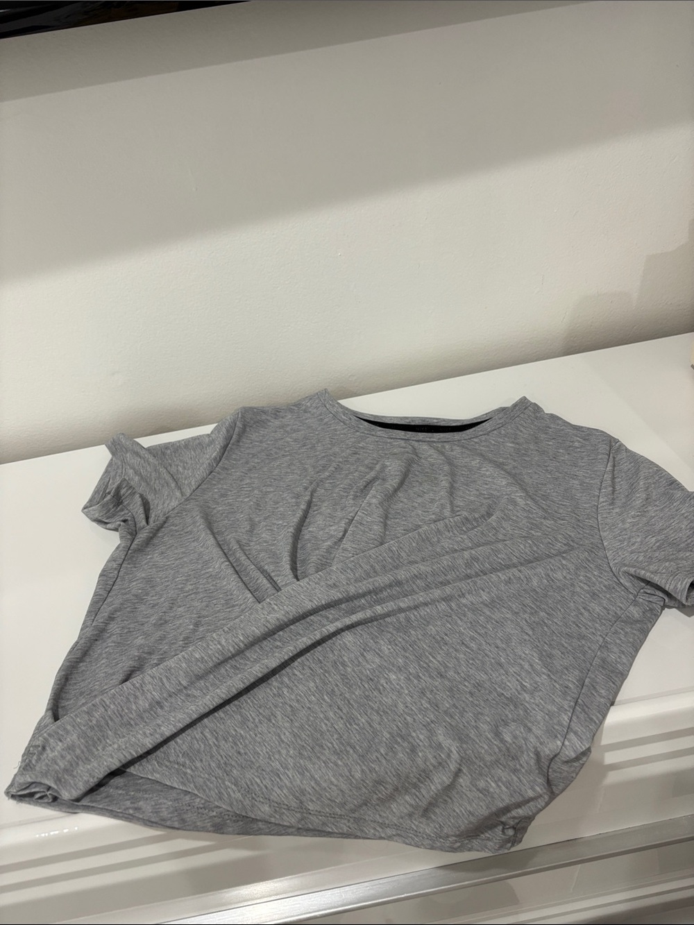 Women's Nike Gray Short-Sleeve Crewneck Top